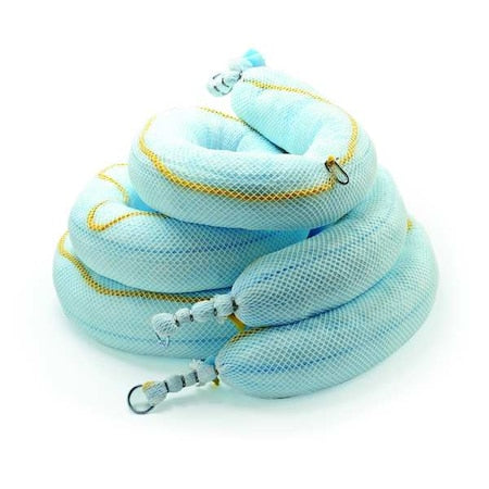 Absorbent Boom, Light Blue/Wht, 32 gal, PK4