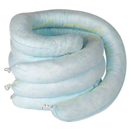 Absorbent Boom, Light Blue/Wht, 65 gal, PK4