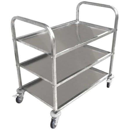Food Service Cart, Stainless Steel, 450 lb