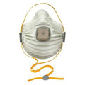 Disposable Respirator, N100, AirWave, Ventex Valve, Adj. SmartStrap, Full Flange, Molded, M/L, PK 5