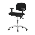 Ergonomic Chair, Adjustable Arms, 21-1/2" to 29" Height, Black