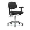 Ergonomic Chair, Adjustable Arms, 21-1/2" to 29" Height, Black