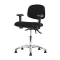 Ergonomic Chair, Adjustable Arms, 21-1/2" to 29" Height, Black