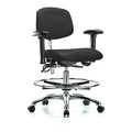Ergonomic Chair, Adjustable Arms, 21-1/2" to 29" Height, Black