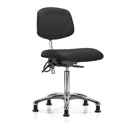 Ergonomic Chair, No Arms, 21-1/2" to 29" Height, Black