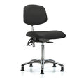 Ergonomic Chair, No Arms, 21-1/2" to 29" Height, Black