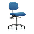 Ergonomic Chair, No Arms, 21-1/2" to 29" Height, Blue