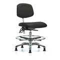 Ergonomic Chair, No Arms, 21-1/2" to 29" Height, Black