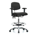 Ergonomic Chair, Adjustable Arms, 26-1/4" to 36" Height, Black