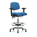Ergonomic Chair, Adjustable Arms, 26-1/4" to 36" Height, Blue