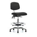 Ergonomic Chair, No Arms, 26-1/4" to 36" Height, Black