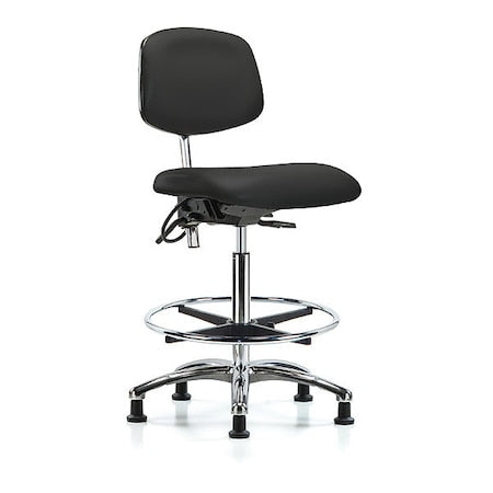 Ergonomic Chair, No Arms, 26-1/4" to 36" Height, Black