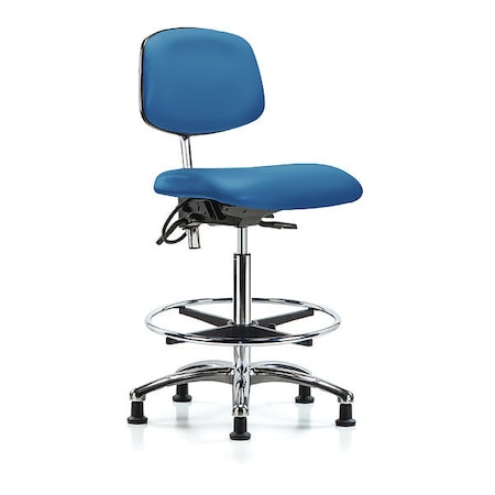 Ergonomic Chair, No Arms, 26-1/4" to 36" Height, Blue