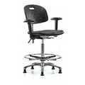 ESD Task Chair, Adjustable Arms, 24-3/4" to 35" Height, Black
