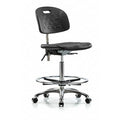 ESD Task Chair, No Arms, 24-3/4" to 35" Height, Black