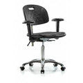 ESD Task Chair, Adjustable Arms, 20-1/2" to 28" Height, Black