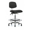 Clean Room Chair Ergonomic Chair, No Arms, 26-1/4" to 36" Height, Vinyl, Black