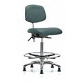 Clean Room Chair Ergonomic Chair, No Arms, 26-1/4" to 36" Height, Vinyl, Colonial Blue