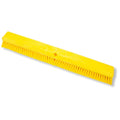 24 in Sweep Face Floor Broom, Soft/Stiff Combination, Synthetic, Yellow