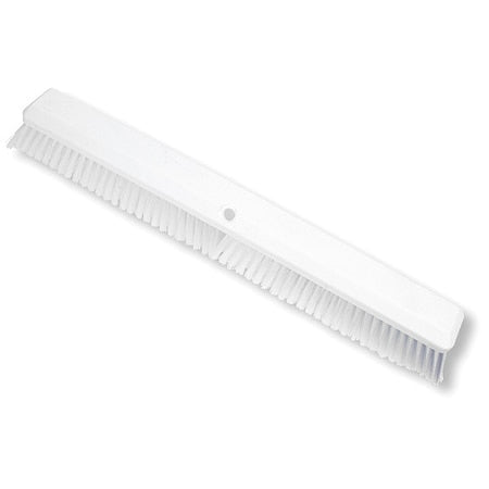 24 in Sweep Face Floor Broom, Soft/Stiff Combination, Synthetic, White