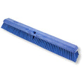 24 in Sweep Face Floor Broom, Soft/Stiff Combination, Synthetic, Blue