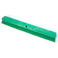 24 in Sweep Face Floor Broom, Soft/Stiff Combination, Synthetic, Green