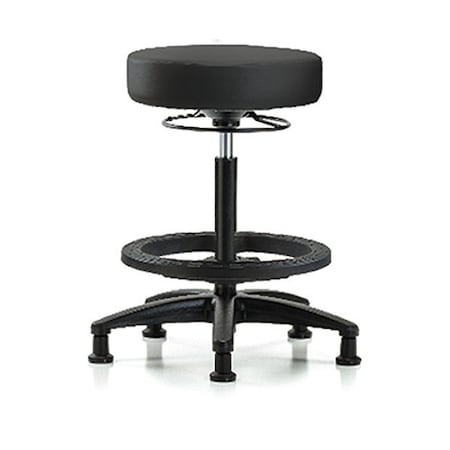 Bench Stool, Hi, Vinyl, BF, Glides, BLK
