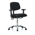 Ergonomic Chair, Adjustable Arms, 21-1/2" to 29" Height, Black