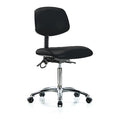 Ergonomic Chair, No Arms, 21-1/2" to 29" Height, Black