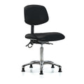 Ergonomic Chair, No Arms, 21-1/2" to 29" Height, Black