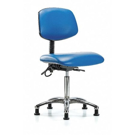Ergonomic Chair, No Arms, 21-1/2" to 29" Height, Blue