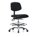 Ergonomic Chair, No Arms, 21-1/2" to 29" Height, Black