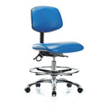 Ergonomic Chair, No Arms, 21-1/2" to 29" Height, Blue