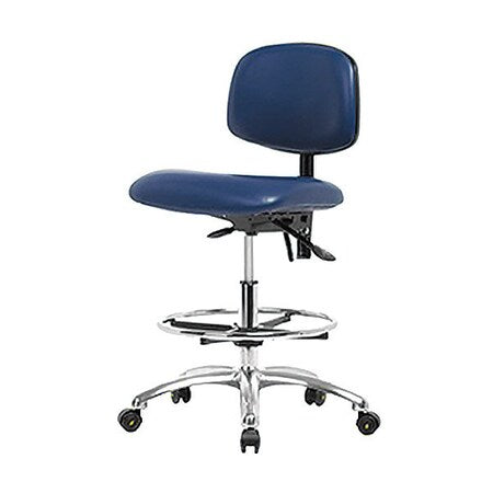 Ergonomic Chair, No Arms, 21-1/2" to 29" Height, Blue