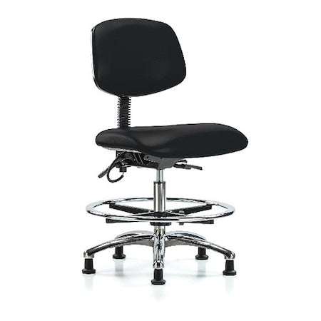 Ergonomic Chair, No Arms, 21-1/2" to 29" Height, Black