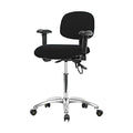 Ergonomic Chair, Adjustable Arms, 21-1/2" to 29" Height, Black
