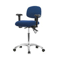Ergonomic Chair, Adjustable Arms, 21-1/2" to 29" Height, Blue