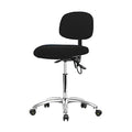 Ergonomic Chair, No Arms, 21-1/2" to 29" Height, Black