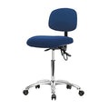Ergonomic Chair, No Arms, 21-1/2" to 29" Height, Blue