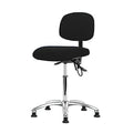 Ergonomic Chair, No Arms, 21-1/2" to 29" Height, Black