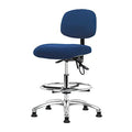 Ergonomic Chair, No Arms, 21-1/2" to 29" Height, Blue