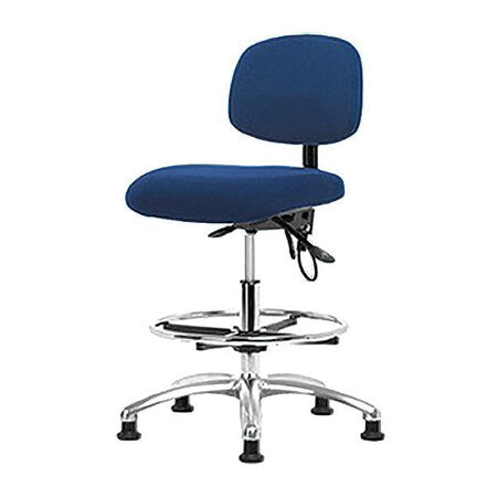 Ergonomic Chair, No Arms, 21-1/2" to 29" Height, Blue