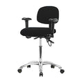 Ergonomic Chair, Adjustable Arms, 21-1/2" to 29" Height, Black