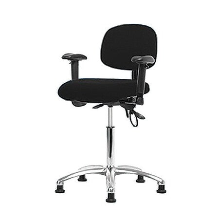 Ergonomic Chair, Adjustable Arms, 21-1/2" to 29" Height, Black