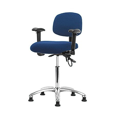 Ergonomic Chair, Adjustable Arms, 21-1/2" to 29" Height, Blue