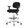 Ergonomic Chair, Adjustable Arms, 21-1/2" to 29" Height, Black