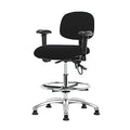 Ergonomic Chair, Adjustable Arms, 21-1/2" to 29" Height, Black