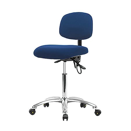 Ergonomic Chair, No Arms, 21-1/2" to 29" Height, Blue