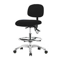 Ergonomic Chair, No Arms, 21-1/2" to 29" Height, Black
