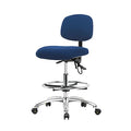 Ergonomic Chair, No Arms, 21-1/2" to 29" Height, Blue